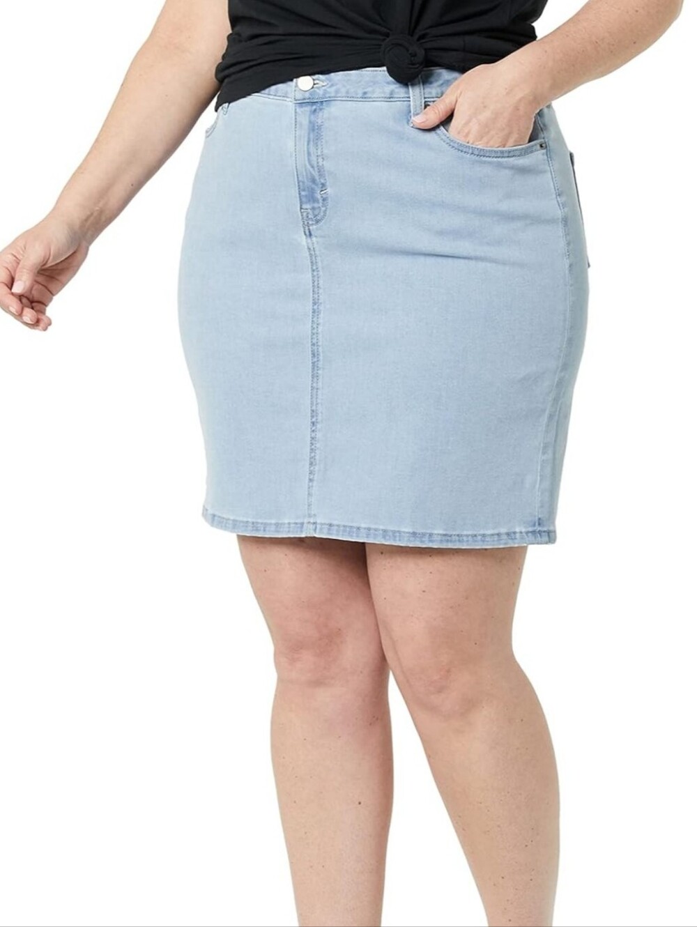 Amazon Essentials Light Blue Denim Mini Skirt